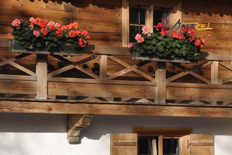 Balkon Bauernhof nach Renovierung